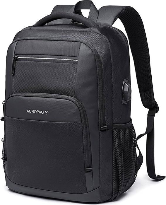ACROPAQ Sac à dos pour ordinateur portable 17 pouces - Sac a dos travail/études/voyage - Avec connexion chargeur USB - Antivol ACROPAQ Sac à dos pour ordinateur portable 17 pouces - Sac a dos travail/études/voyage - Avec connexion chargeur USB - Antivol